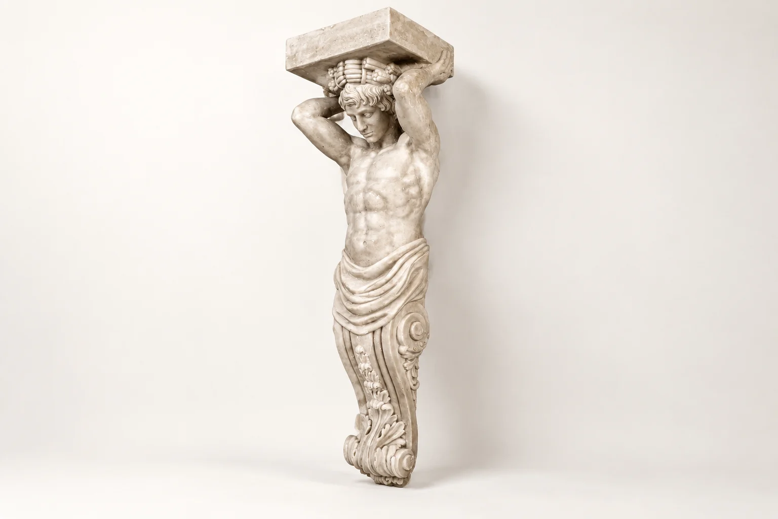 Raised-Arm Figural Corbel