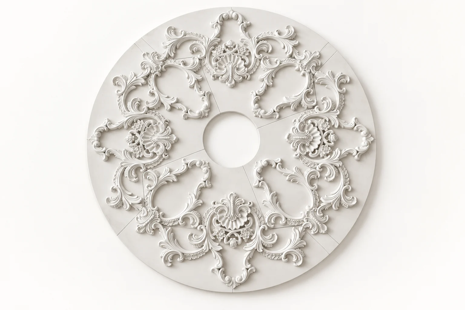 Radial Rococo Shell Medallion