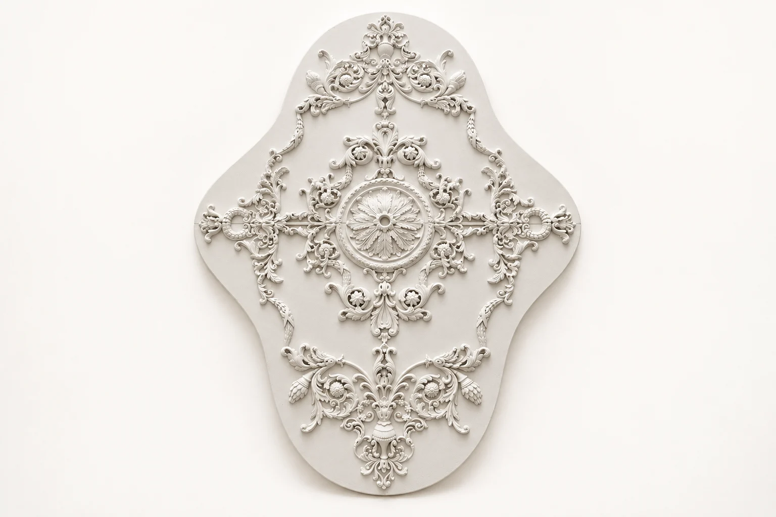 Oblong Urn Acanthus Ceiling Medallion