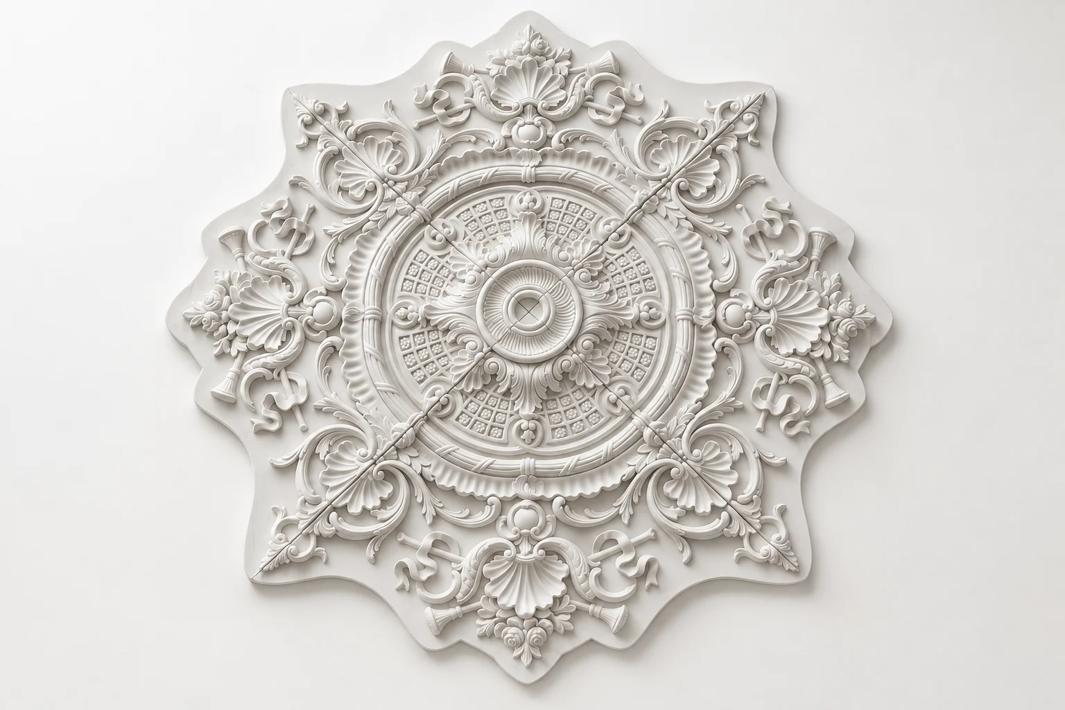 Ribbon and Shell Ceiling Medallion