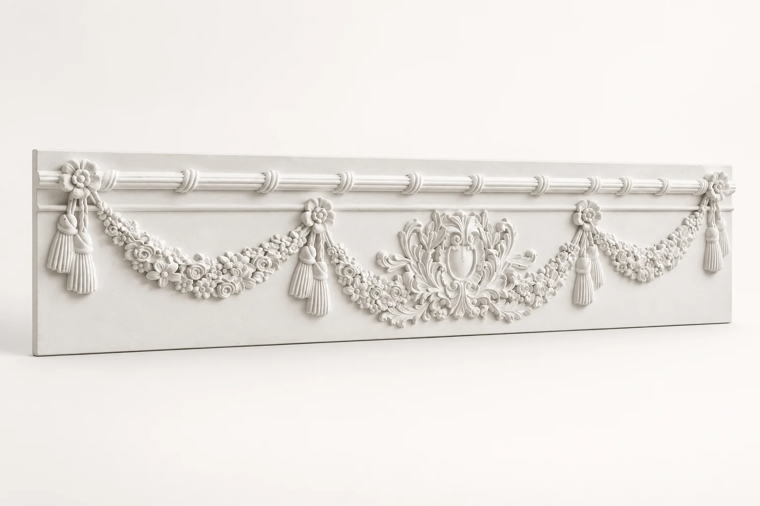 Floral Swag Crown Cornice