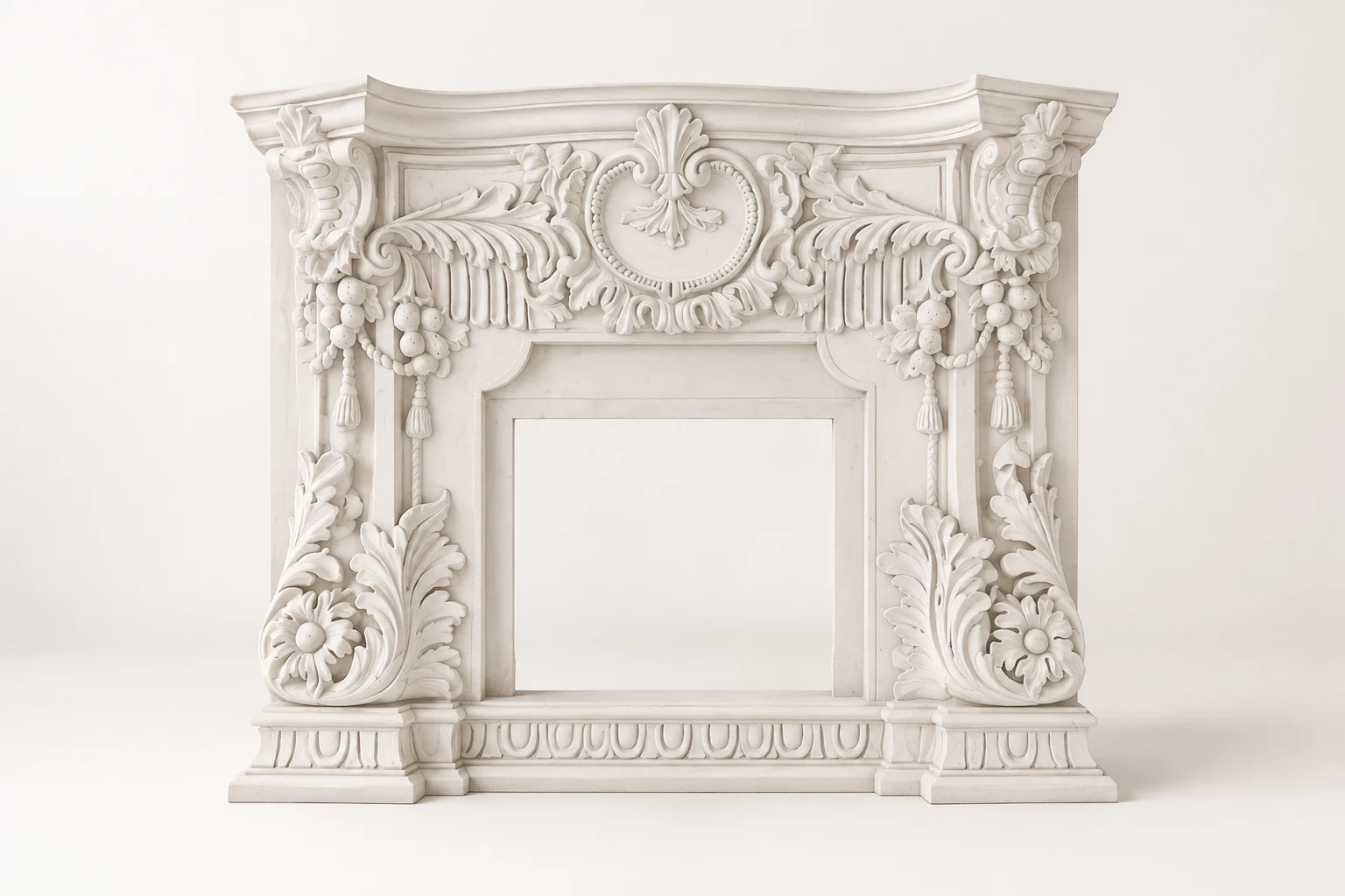 Baroque Acanthus Fireplace Surround