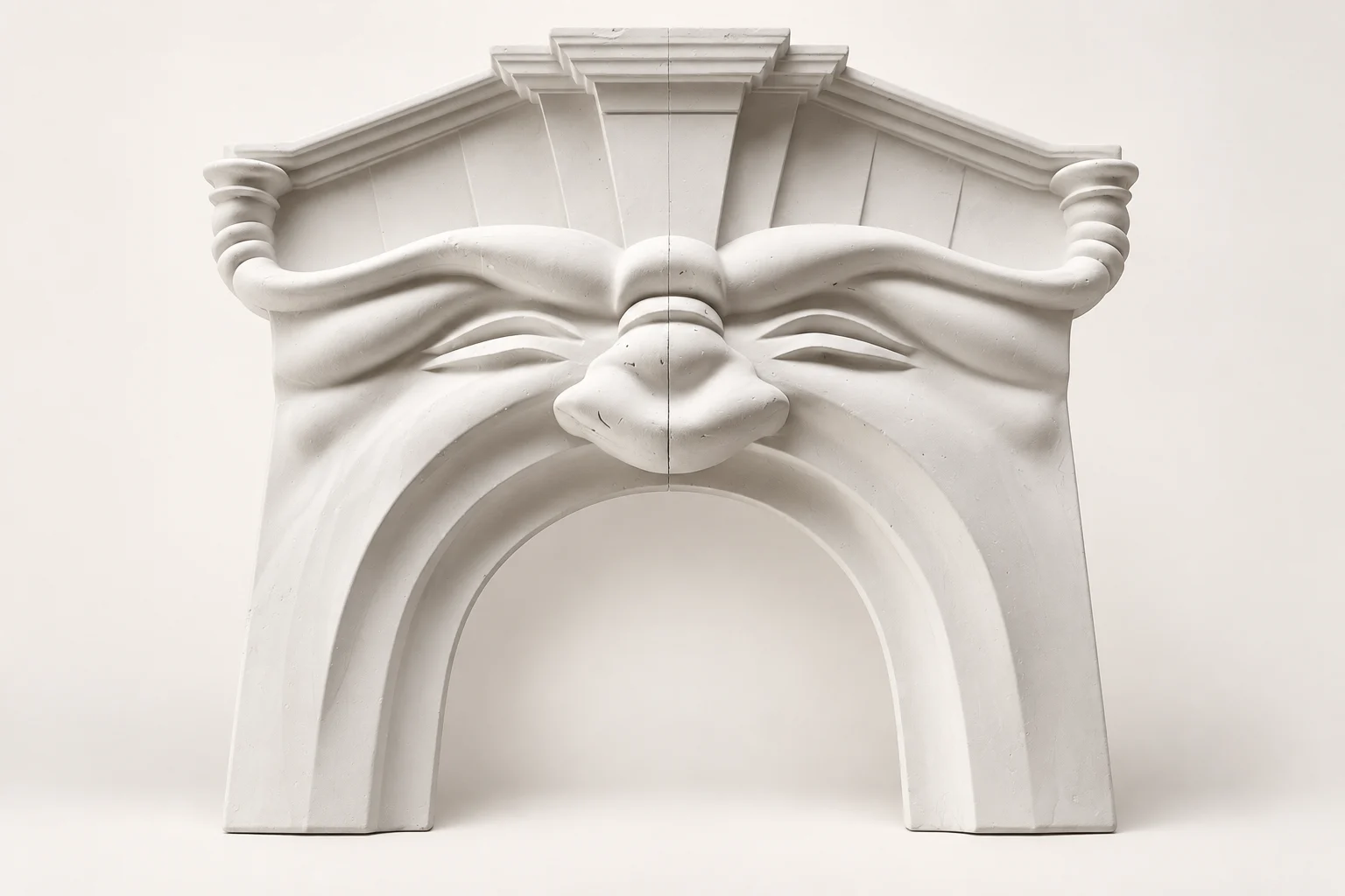 Delaware Horned Mask Fireplace Surround