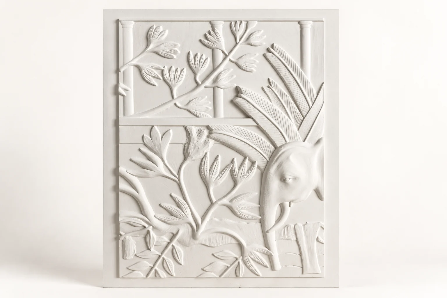 Elephant Garden Relief Panel