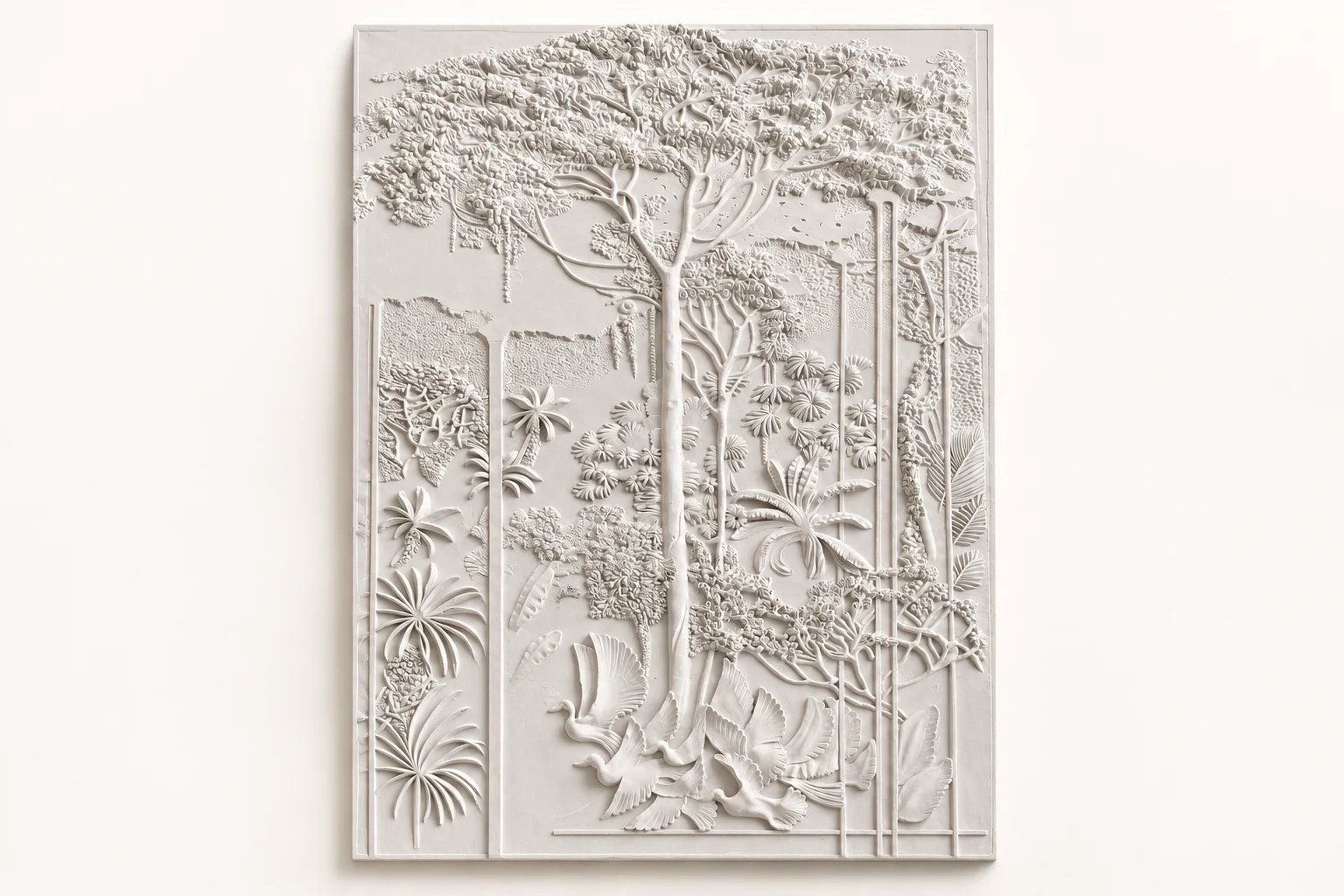 Bird and Forest Wall Relief