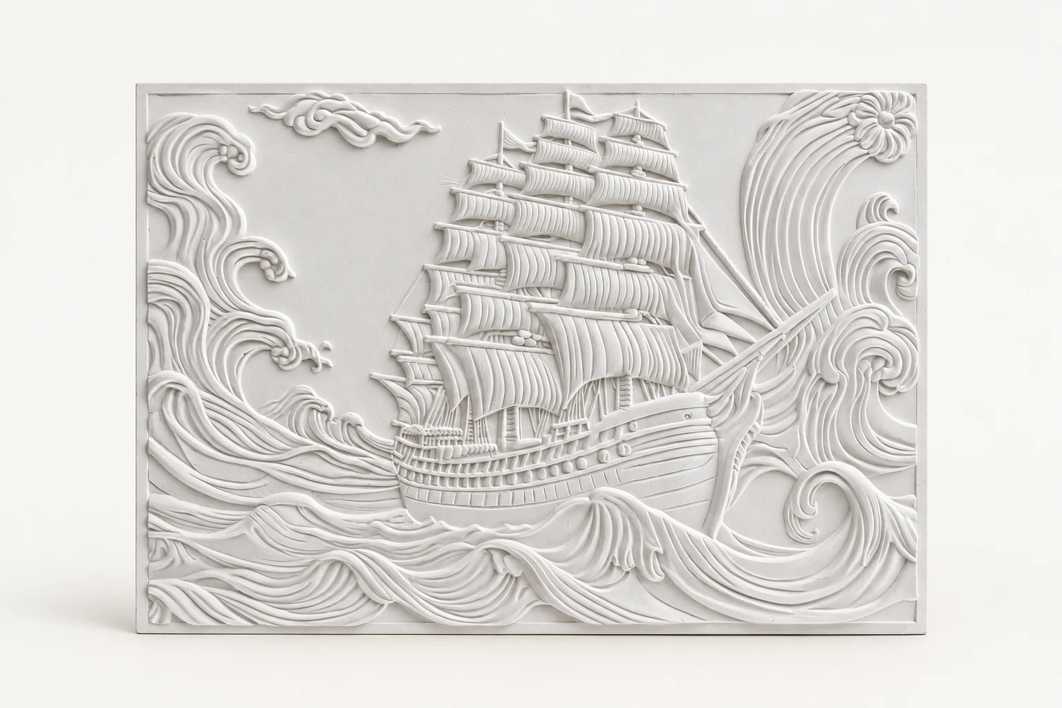 Sailing Ship Relief Wall Panel
