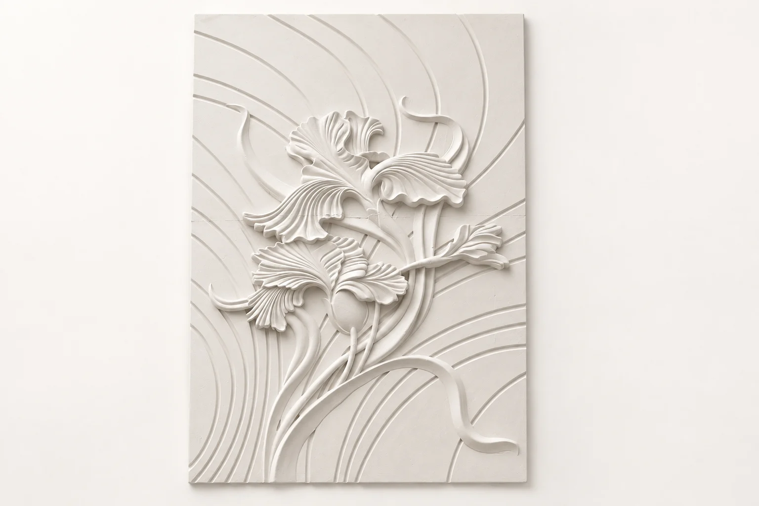 Flowing Floral Wall Relief