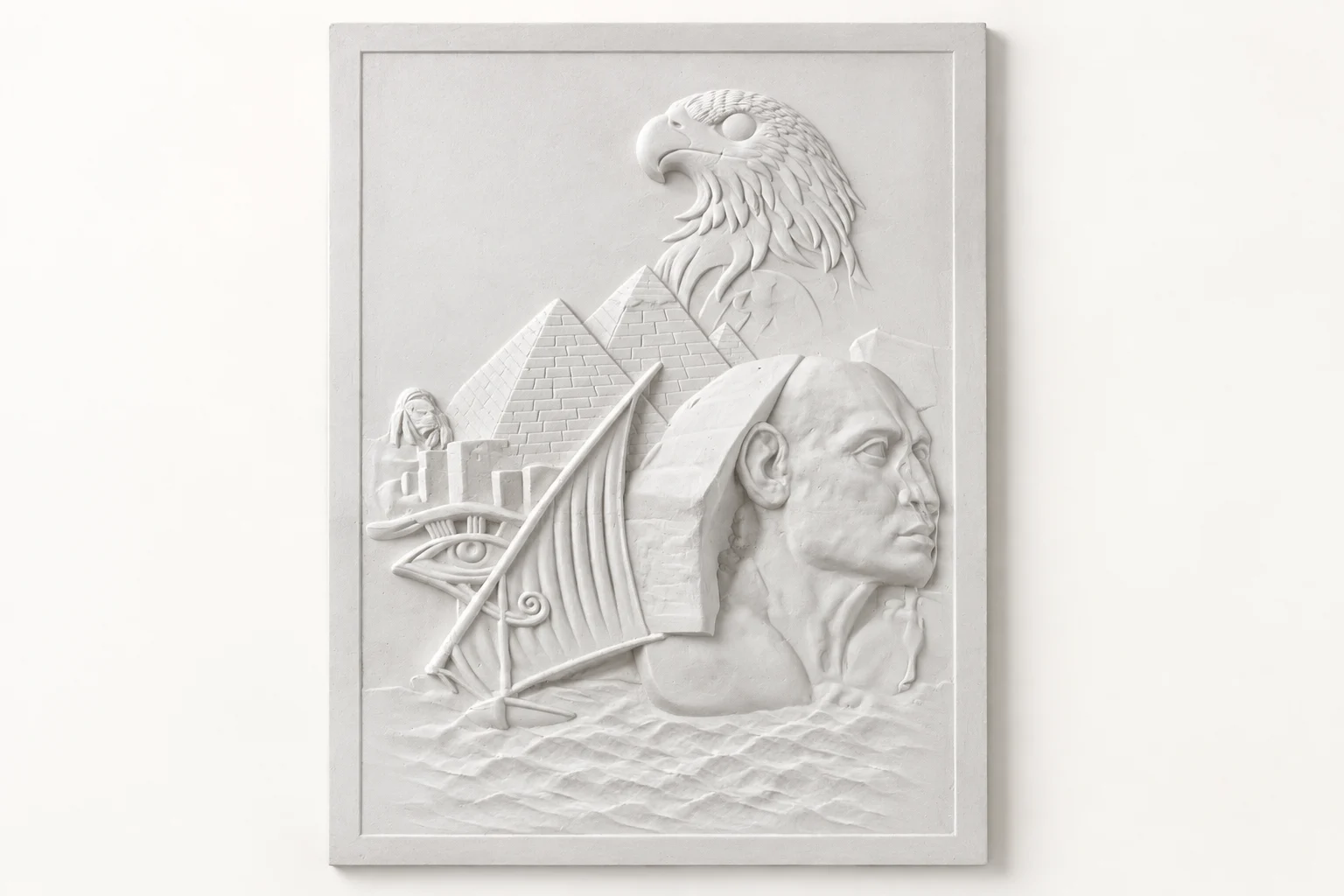 Egyptian Revival Relief Wall Panel