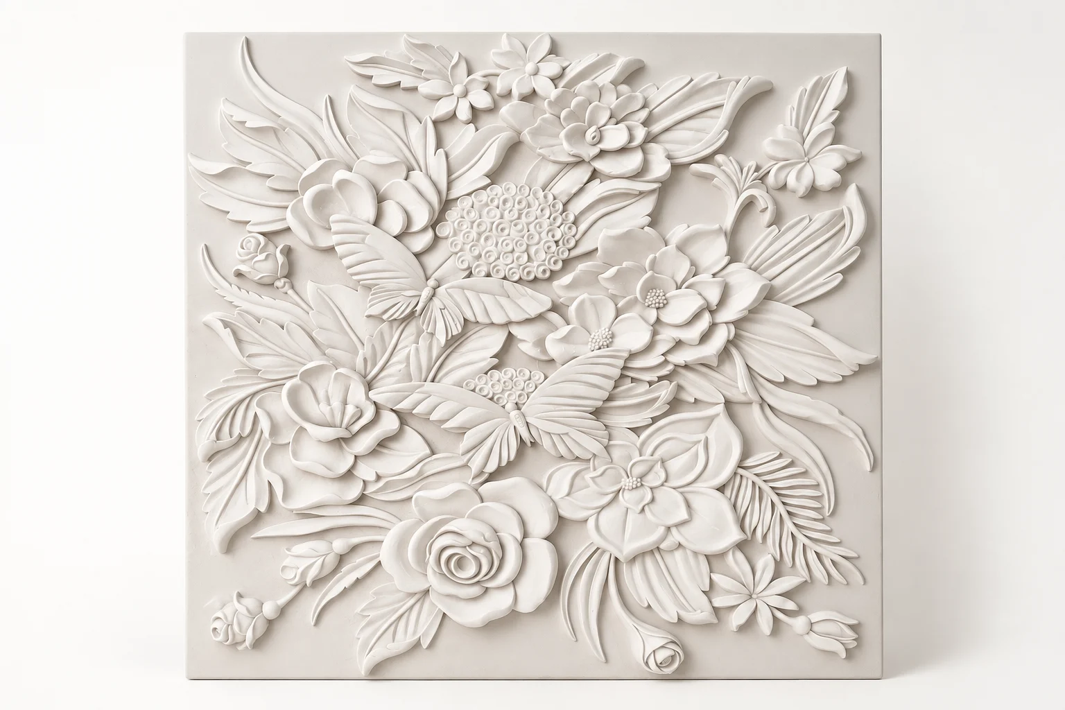 Floral Butterfly Wall Relief