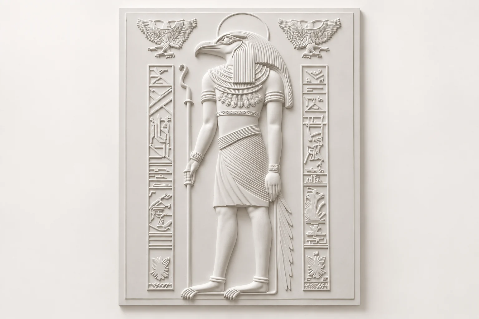 Falcon Figure Relief Wall Panel