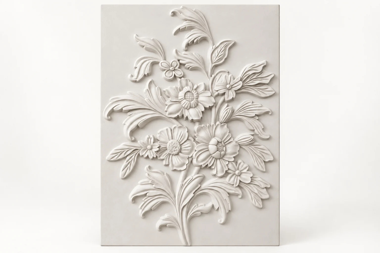 Scrolling Floral Wall Relief