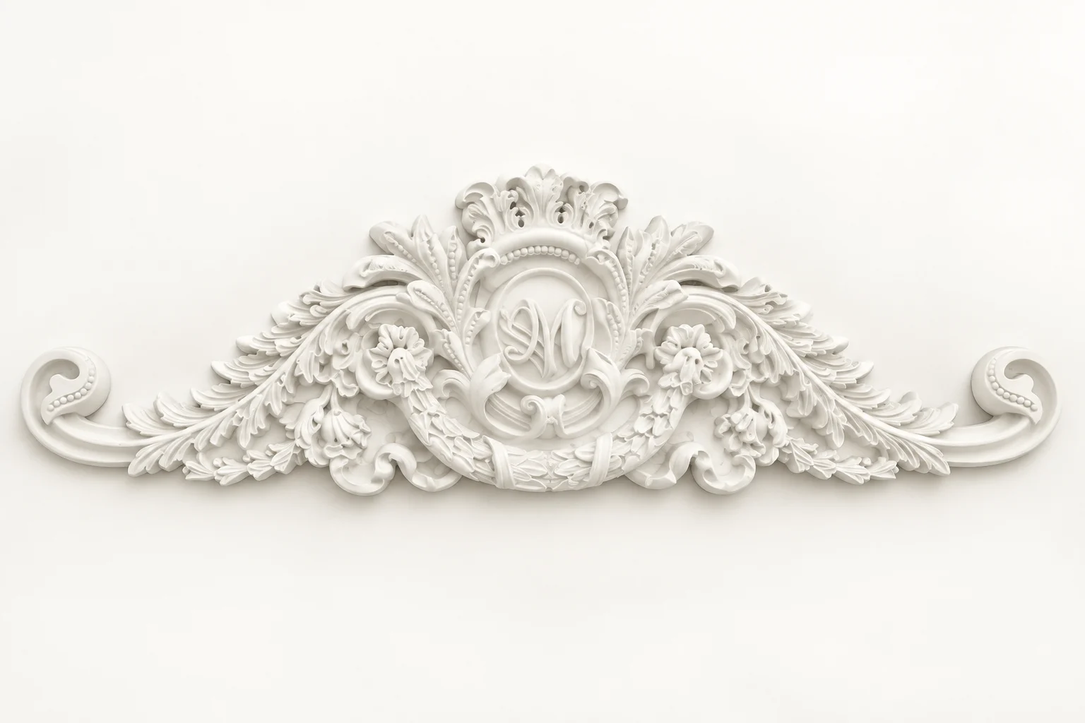 Monogram Floral Wall Relief